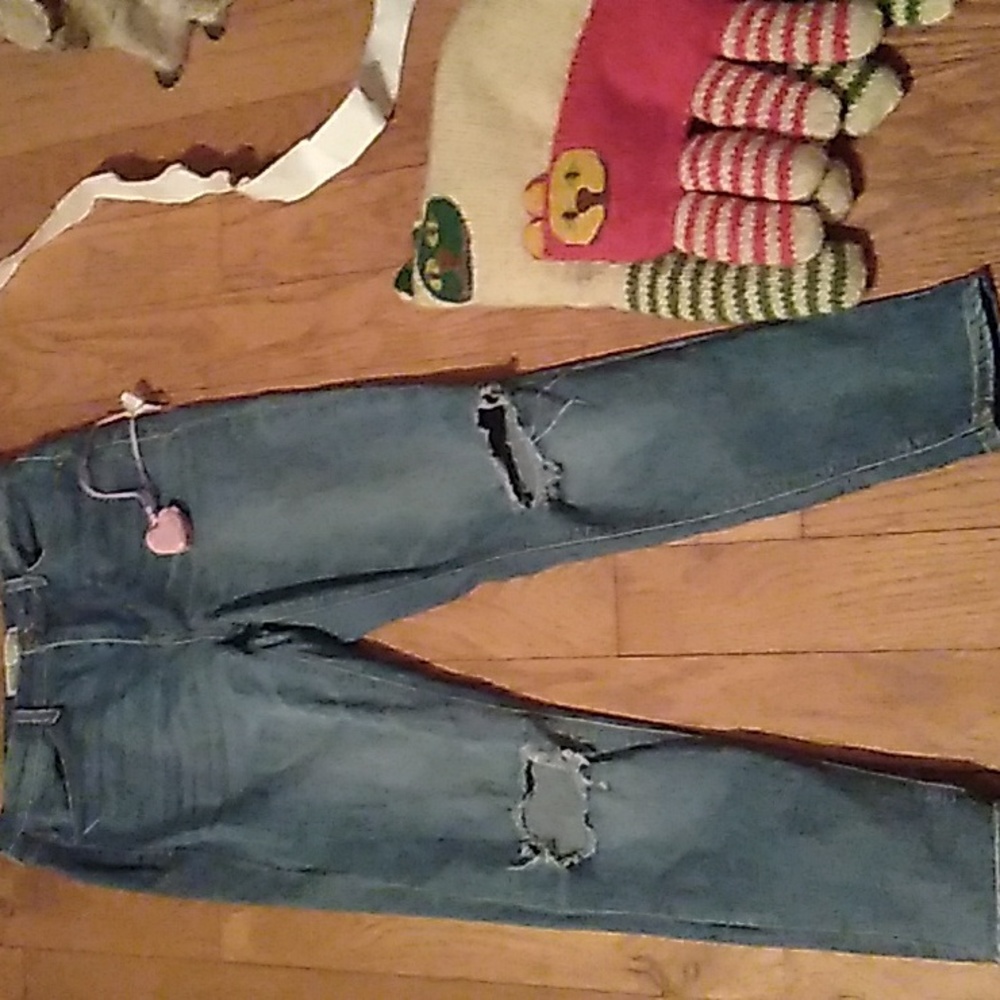👖Mudd Jeans DISTRESSED Hi Rise Ankle EPLVC BUTT 🍭 Sz 9
